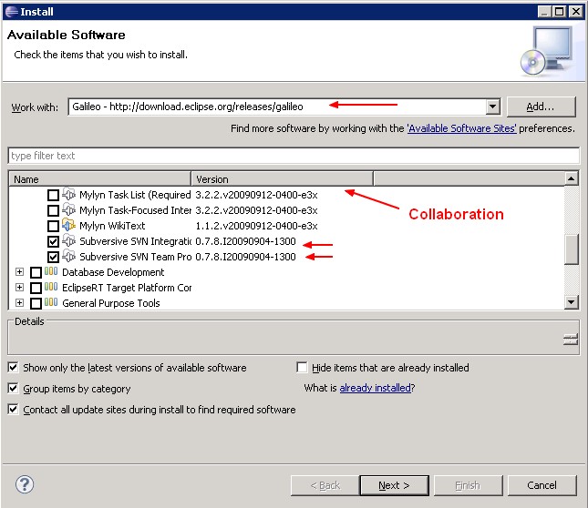 eclipse svn plugin install