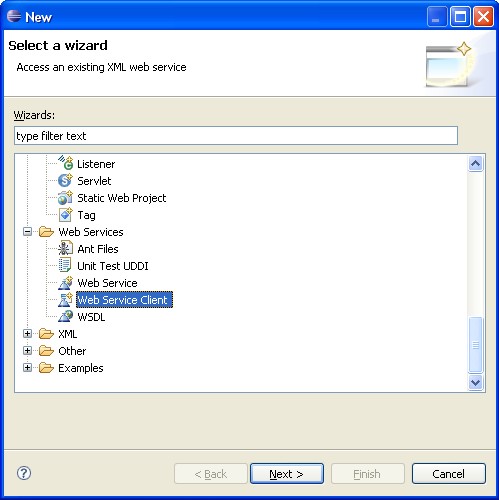 Eclipse Wtp Web Service Client