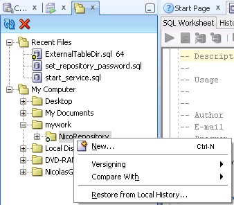 Sql Developer Svn Work Repo