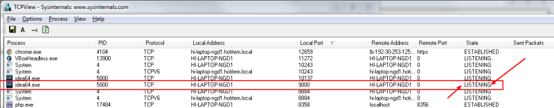 Idea Listening Client Xdebug 9000