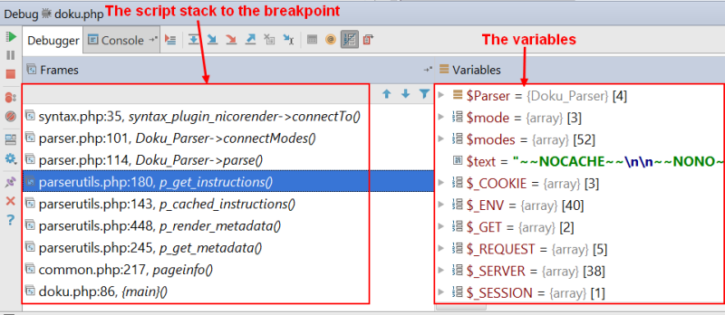 Intellij Debugger Variable Stack