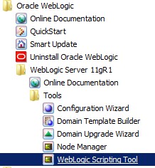 Weblogic Scripting Tool Windows Menu