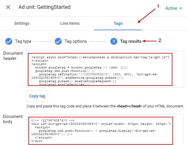 Ad Unit Tag