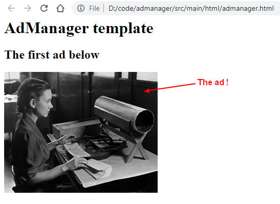 Admanager Getting Started Open Page Locally