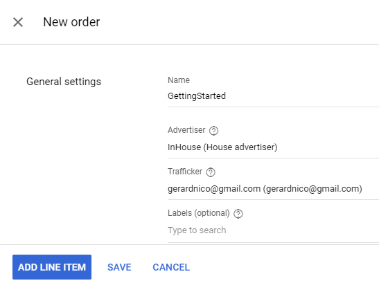 Admanager Order Getting Started