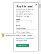 Newletters Signup Form