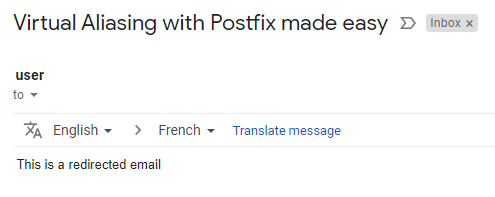 Postfix Redirect Email Example