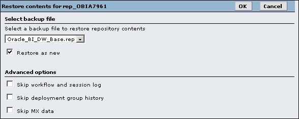 Powercenter Repository Restore Content Obia 7961