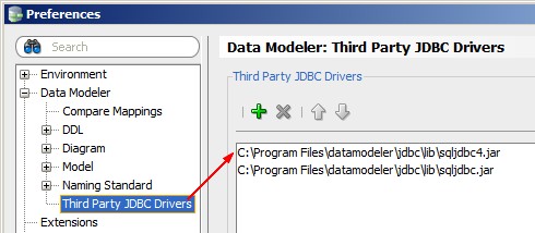 Sql Developer Data Modeler Jdbc Drivers Preference