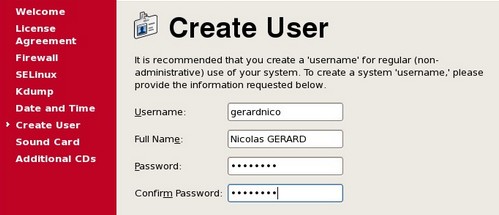 Oel5 Install 18 Create User