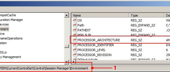 Windows Processor Architecture Registry