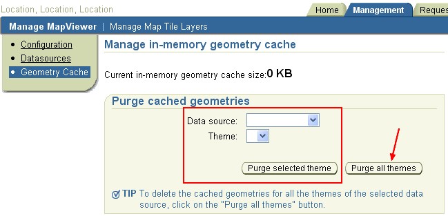 Mapviewer Purge Metadata Geometry