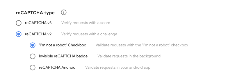 Recaptcha Type