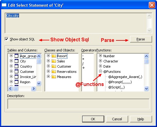 Bobj Sql Editor