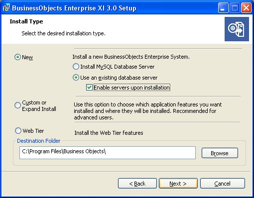 Bobj Installation 7 Install Type