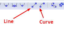 Segment Control Bar Line Curve Inkscape