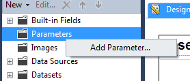 Ssrs Add Parameter