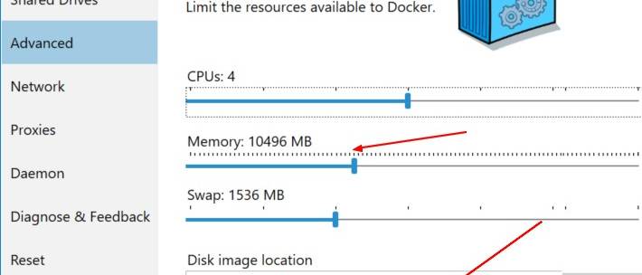 Docker For Windows Host Settings