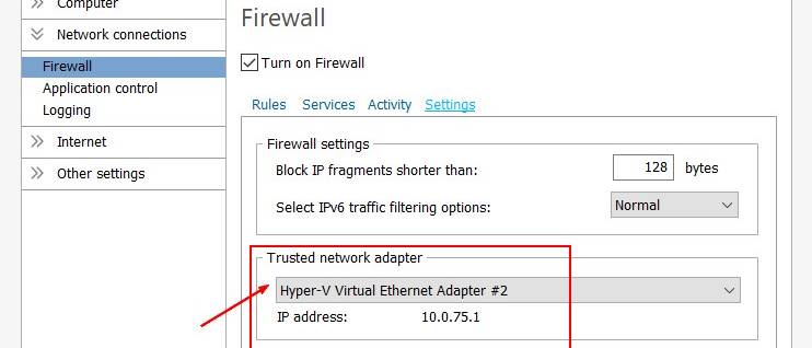 Firewall Docker Trusted Adapter