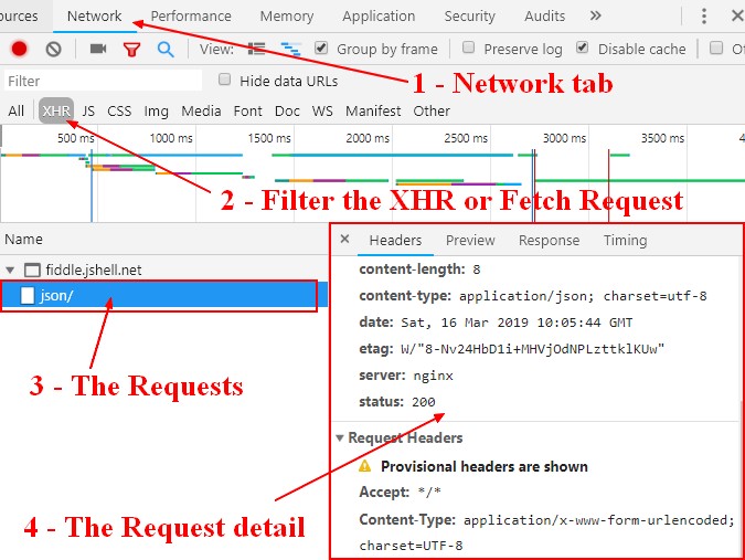 Chrome Devtool Xhr Fetch Request