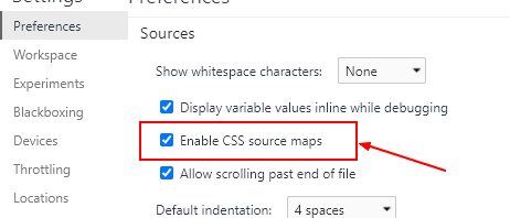 Chrome Enable Source Map
