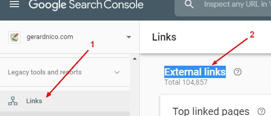 Google Search Console Links