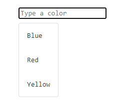 Color Autocompletion List