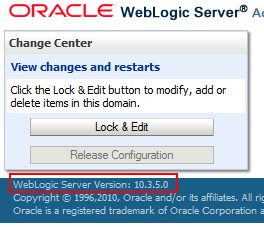 Weblogic Version Console