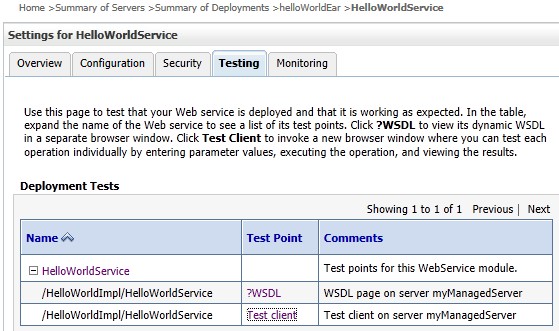 Weblogic Web Service Testing